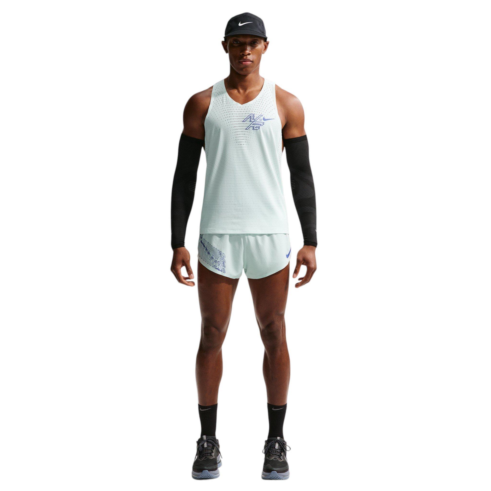 Nike Men's AeroSwift Dri-FIT ADV 2" Brief-Lined Running Shorts - Light Blue - LIGHT BLUE